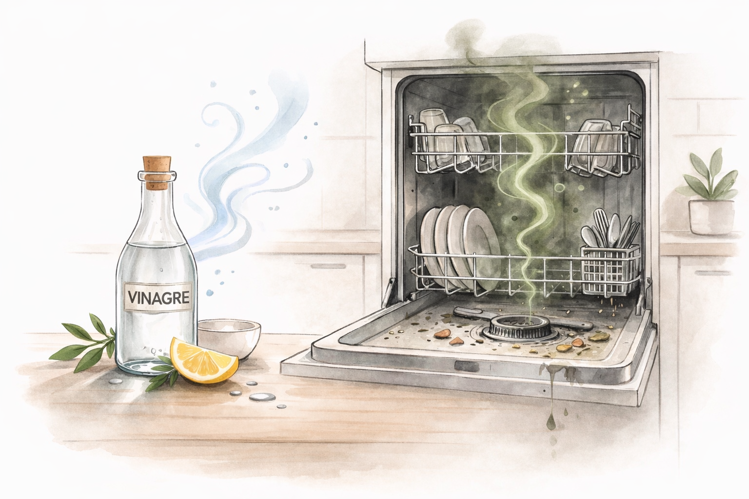 Vinagre na máquina da loiça: substitui o abrilhantador? Desinfeta a 45 °C? É seguro para bebés?